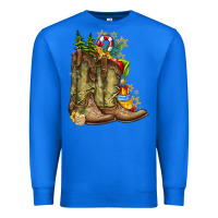True Royal Christmas Boots Premium Sweatshirt - CowhideDigitalArt