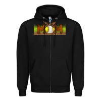 Black Baseball And Softball Mom Libbey Glass Zipper Hoodie - BundleAndBundleShop