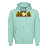 Seafoam Baseball And Softball Mom Libbey Glass Zipper Hoodie - BundleAndBundleShop
