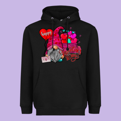 Happy Valentine's Day Heavyweight Hoodie Designed By Cowhidedigitalart
