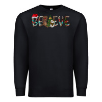 Black Believe Christmas Premium Sweatshirt - CowhideDigitalArt