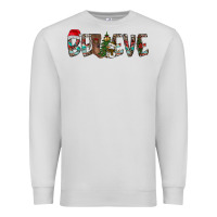 Dove Grey Believe Christmas Premium Sweatshirt - CowhideDigitalArt