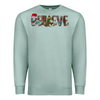 Seafoam Believe Christmas Premium Sweatshirt - CowhideDigitalArt