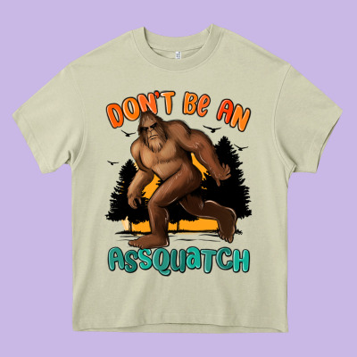 Dont Be An Assquatch Heavy Core Tee Designed By Maliassmallbusiness