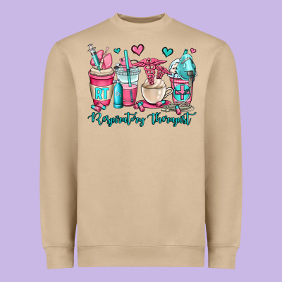 Rt Respiratory Therapist Coffee Cups Heavyweight Sweatshirt Designed By Oliviacreatesart