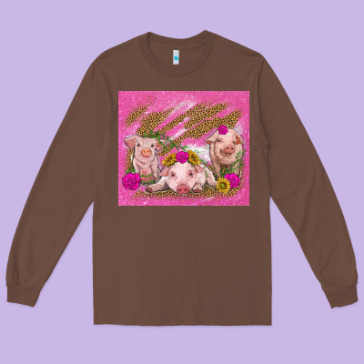Pigs Long Sleeve Tee Designed By Tumblerdesignbyshophia