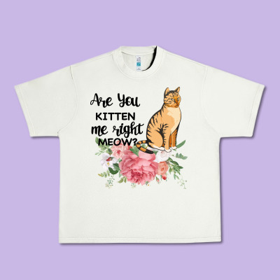 Are You Kitten Me Right Meow Urban Heavy Tee Designed By Bettercallsaul