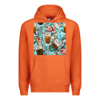 Carrot dentist coffee cups toothpaste and teeth with cowhide seamless pattern Premium Hoodie - BundleAndBundleShop