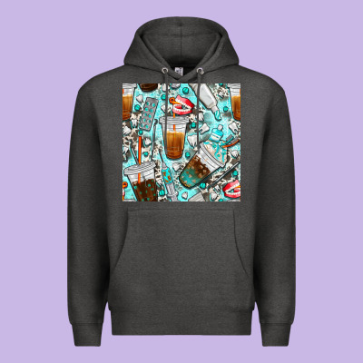 Dentist Coffee Cups Toothpaste And Teeth With Cowhide Seamless Pattern Premium Hoodie Designed By Bundleandbundleshop