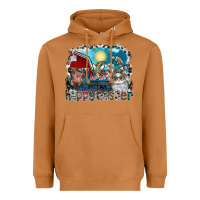 Meerkat Happy Easter Heavyweight Hoodie - CowhideDigitalArt