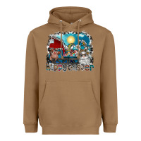 Toasted Coconut Happy Easter Heavyweight Hoodie - CowhideDigitalArt