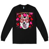 Black valentine's day  white shepherd Long Sleeve Tee - RanaPortraitStore