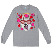 Heather Grey valentine's day  white shepherd Long Sleeve Tee - RanaPortraitStore