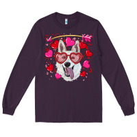 Plum valentine's day  white shepherd Long Sleeve Tee - RanaPortraitStore