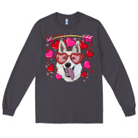 Smoke valentine's day  white shepherd Long Sleeve Tee - RanaPortraitStore