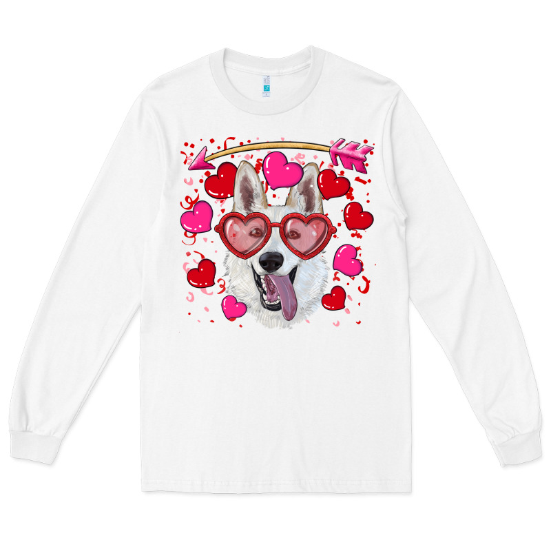 Valentine's Day  White Shepherd Long Sleeve Tee by RanaPortraitStore | Teevron
