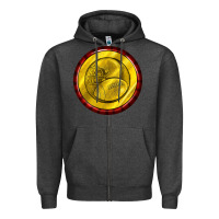 Charcoal Heather american football round earrings Zipper Hoodie - BundleAndBundleShop