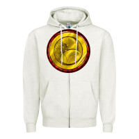 Oatmeal Heather american football round earrings Zipper Hoodie - BundleAndBundleShop