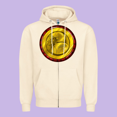 American Football Round Earrings Zipper Hoodie Designed By Bundleandbundleshop