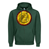 Sports Green american football round earrings Zipper Hoodie - BundleAndBundleShop