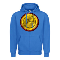 True Royal american football round earrings Zipper Hoodie - BundleAndBundleShop
