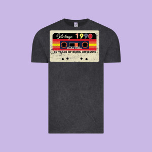 Vintage 1990 60th Birthday Cassette 30 Years Old 60 Years Vintage Tee Designed By Bettercallsaul