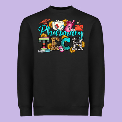 Pharmacy Tech Heavyweight Sweatshirt Designed By Oliviacreatesart