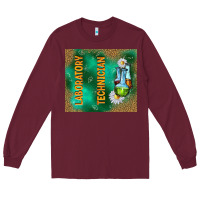 Burgundy laboratory technician Long Sleeve Tee - TumblerDesignByShophia
