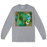 Heather Grey laboratory technician Long Sleeve Tee - TumblerDesignByShophia