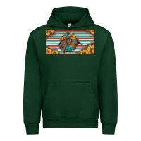 Forest Green bucking bronco aztec shape license plate Urban Hoodie - Artiststas