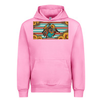 Fuchsia Pink bucking bronco aztec shape license plate Urban Hoodie - Artiststas