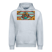 Heather Grey bucking bronco aztec shape license plate Urban Hoodie - Artiststas