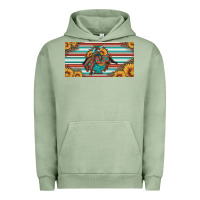 Pigment Oil Green bucking bronco aztec shape license plate Urban Hoodie - Artiststas