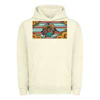 Pigment Pistachio bucking bronco aztec shape license plate Urban Hoodie - Artiststas