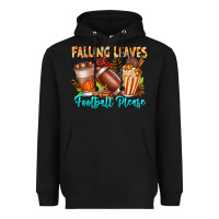 Black Falling Leaves Football Please Heavyweight Hoodie - CowhideDigitalArt