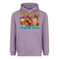 Lavender Falling Leaves Football Please Heavyweight Hoodie - CowhideDigitalArt
