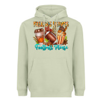 Matcha Falling Leaves Football Please Heavyweight Hoodie - CowhideDigitalArt