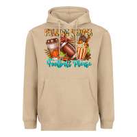 Mushroom Falling Leaves Football Please Heavyweight Hoodie - CowhideDigitalArt
