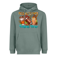 Sage Falling Leaves Football Please Heavyweight Hoodie - CowhideDigitalArt