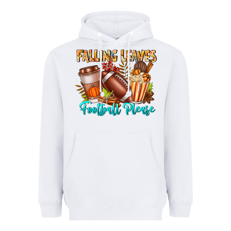 Falling Leaves Football Please Heavyweight Hoodie by CowhideDigitalArt | Teevron