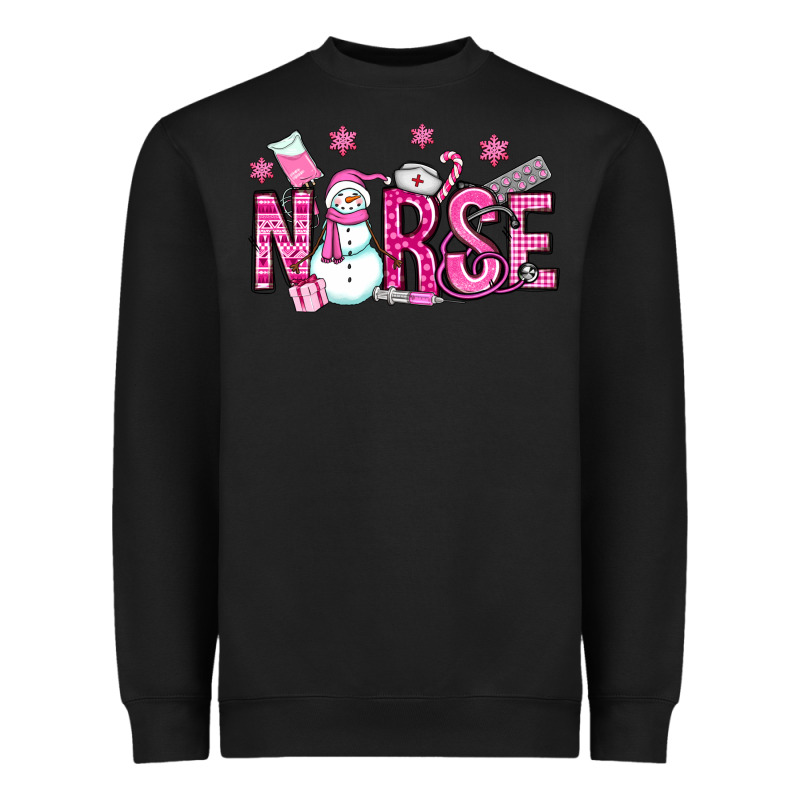 Nurse Pink Christmas Heavyweight Sweatshirt by OliviaCreatesArt | Teevron