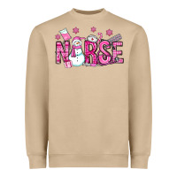 Mushroom nurse pink christmas Heavyweight Sweatshirt - OliviaCreatesArt