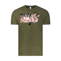 Vintage Olive Nurse Floral Vintage Tee - Bettercallsaul
