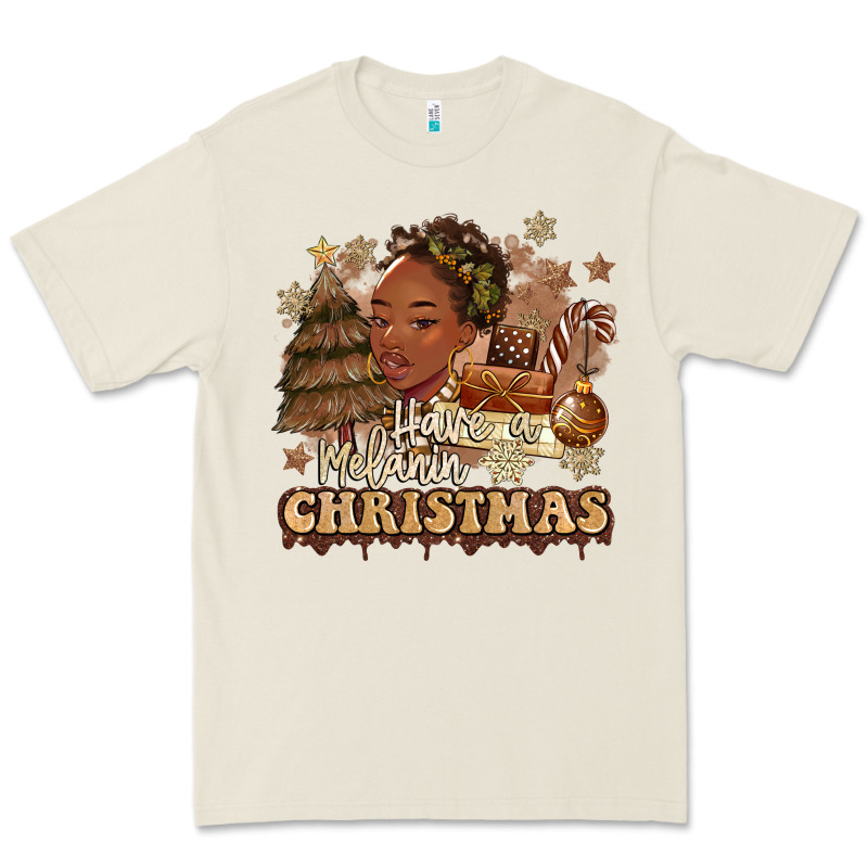 Have A Melanin Christmas  Black Woman Premium Tee by MaliasSmallBusiness | Teevron