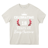 Cream 18 years of being awesome, 18 year old birthday gi Heavy Core Tee - tuanDangUi