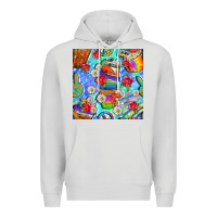 Dove Grey hippie coffee cups and flowers and peace seamless pattern bbs Premium Hoodie - BundleAndBundleShop