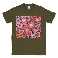 Valentine's Day Hearts With Leopard And Cowhide Classic Tee | Teevron