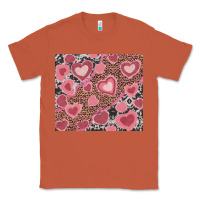 Copper valentine's day hearts with leopard and cowhide Classic Tee - RanaPortraitStore