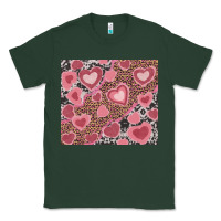 Sports Green valentine's day hearts with leopard and cowhide Classic Tee - RanaPortraitStore