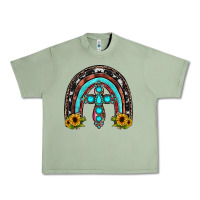 Oil Green cross rainbow Urban Heavy Tee - JahusDesignShop